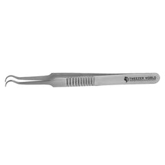 Amazon Hot Sell Serrated Eyelash Extension Tweezers Stainless Steel