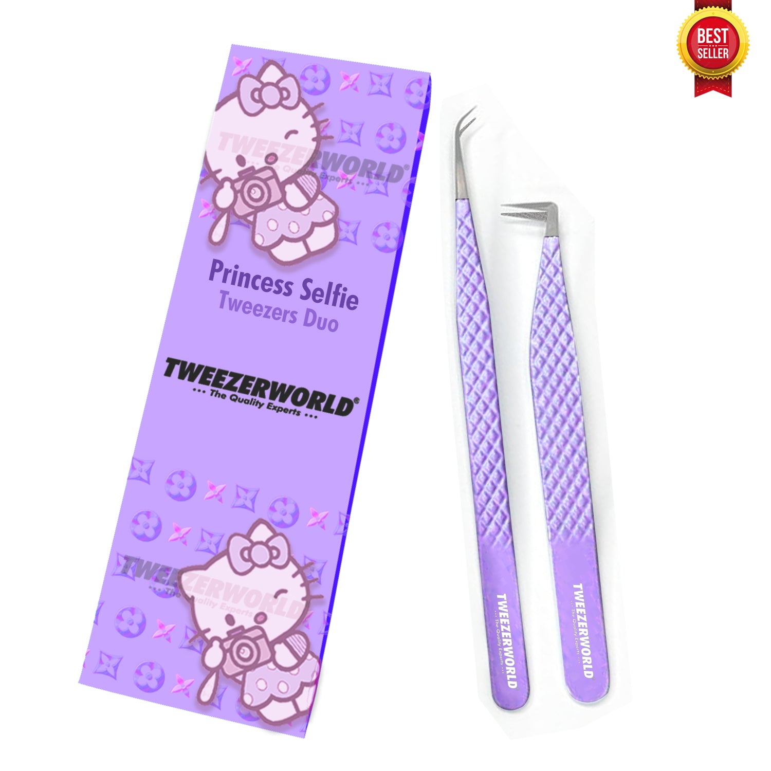 Purple Volume Lash Tweezers Professional Set - TWEEZER WORLD