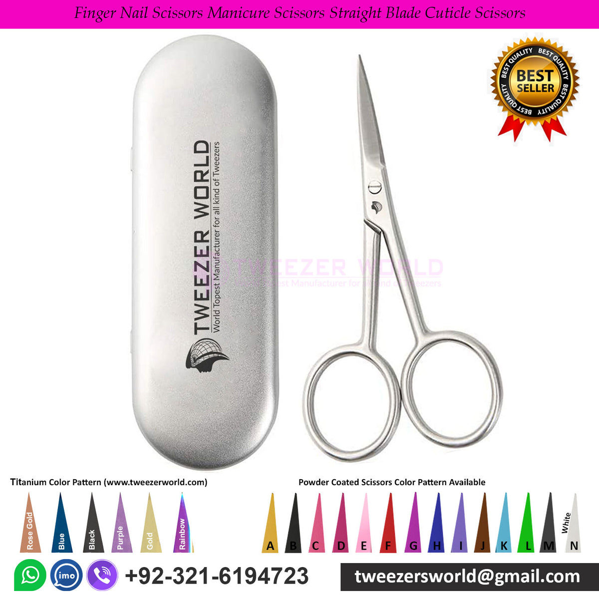 Finger Nail Best Scissors Manicure Scissors Straight Blade Cuticle Scissors