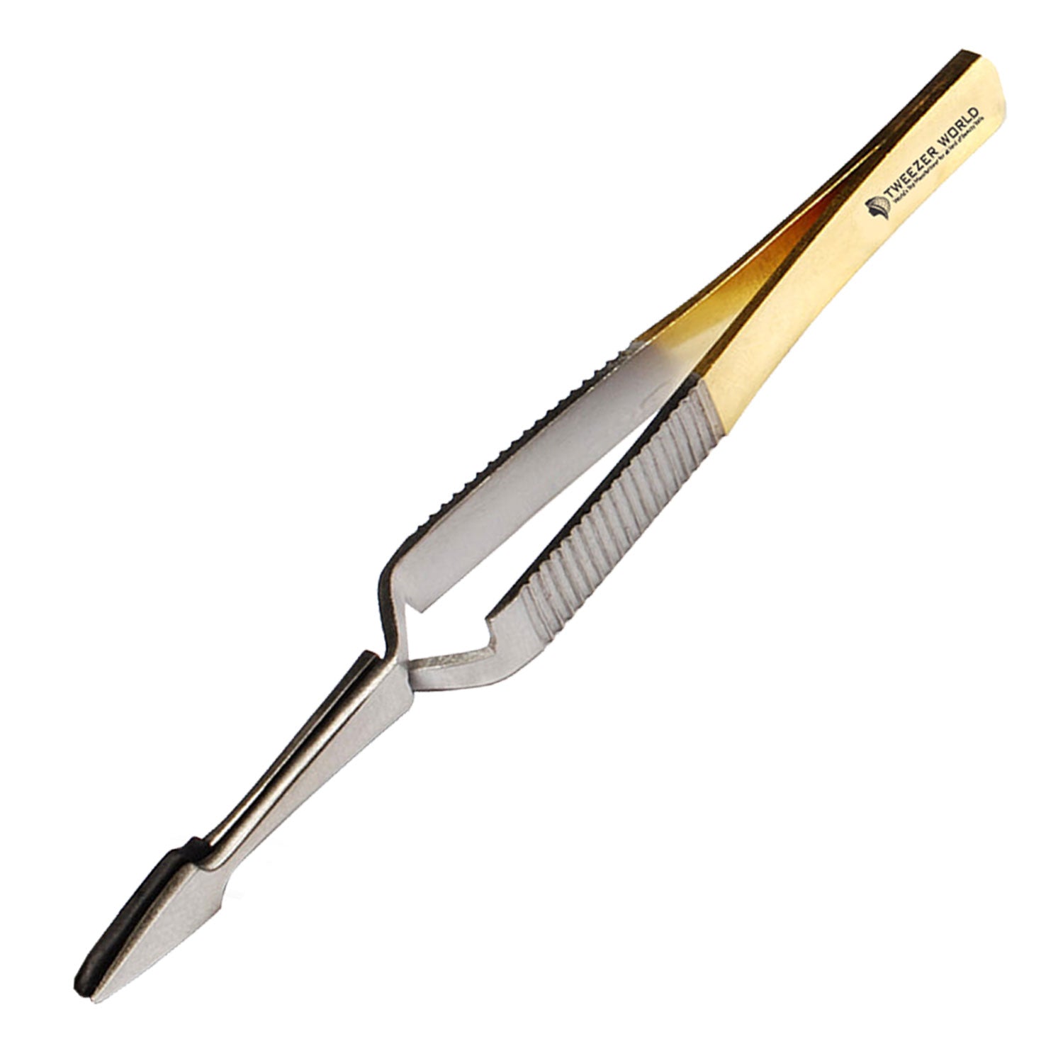 Best Fish Tweezers Self Closing Straight Jaw Gold & Satin 4'' Fly Tweezer