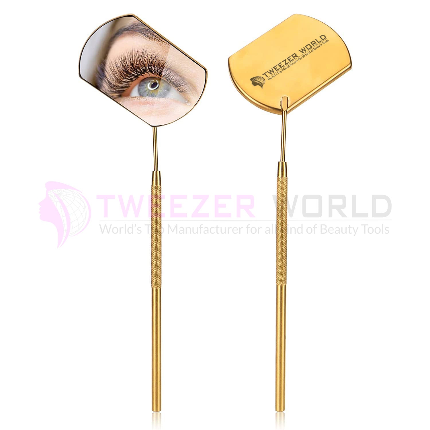 Best Selling Eyelash Extension Gold Mirror Professional Lash Tools