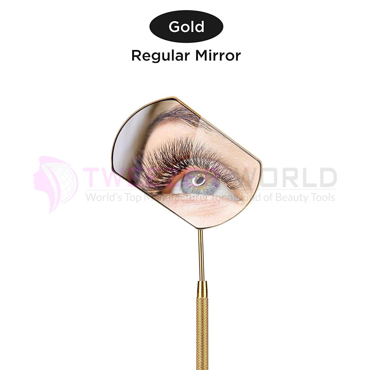 Best Selling Eyelash Extension Gold Mirror Professional Lash Tools