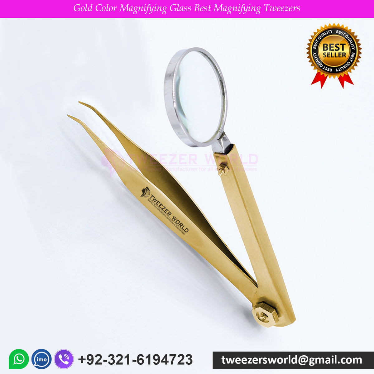 Gold Color Magnifying Glass Best Magnifying Tweezers