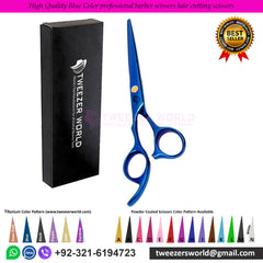 High Quality Blue Color professional barber scissors hair cutting scissors