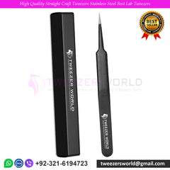 High Quality Straight Craft Tweezers Stainless Steel Best Lab Tweezers