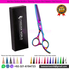 Hot New Fashion Rainbow Thinning Scissors Best Stainless Steel Scissors