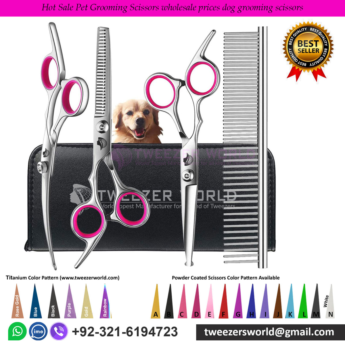 Hot Sale Pet Grooming Scissors wholesale prices dog grooming scissors