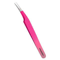 Hot Pink with Silver Tip Lash Tweezers Sets - TWEEZER WORLD