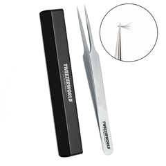 Silver Needle-Tip Isolation Lash Tweezers - image 3 by TWEEZER WORLD