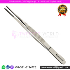 Jackson-Burrows Dissecting Forceps 1 X 2 Teeth With Platform 14 cm