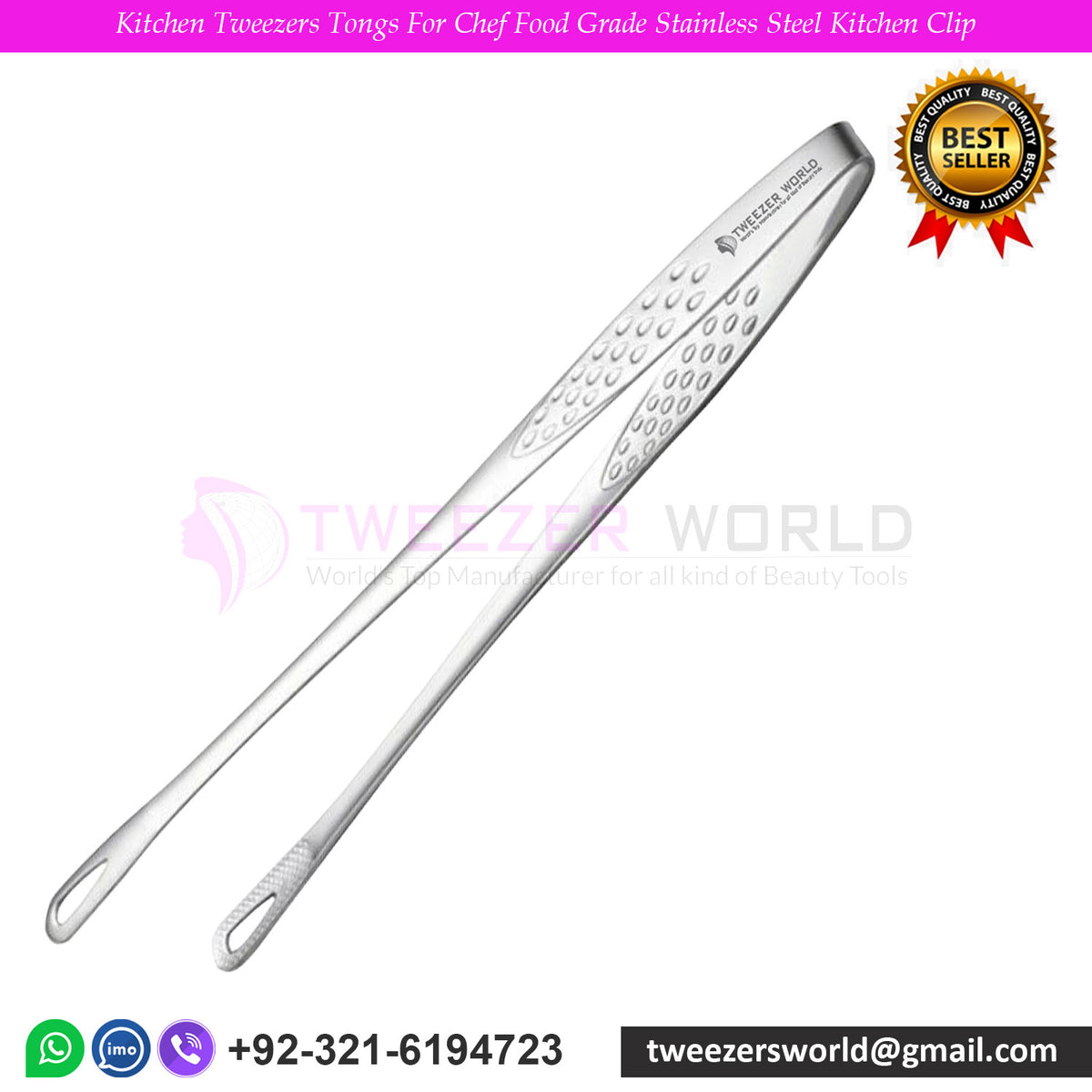 Kitchen Tweezers Tongs For Chef Food Grade Stainless Steel Kitchen Clip