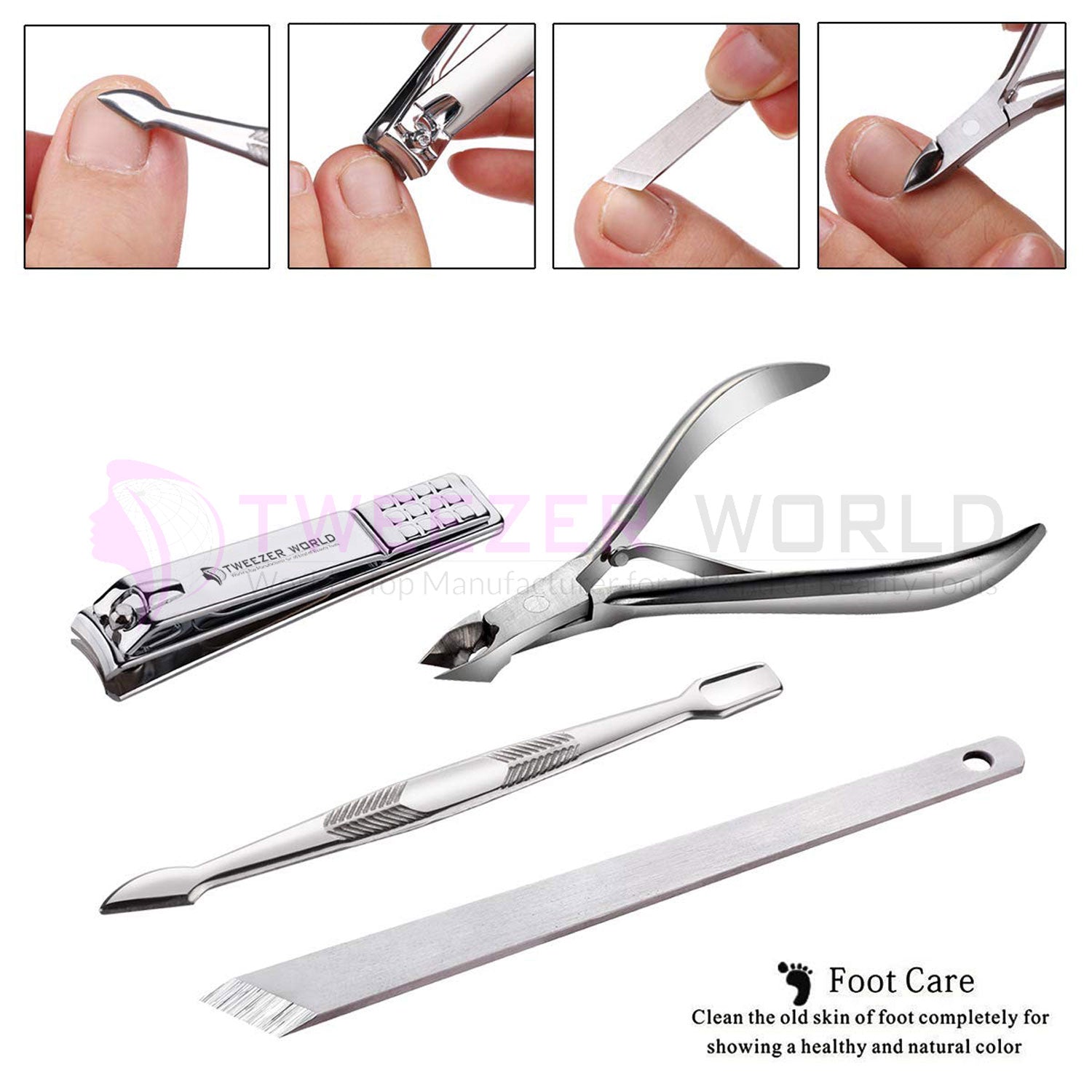 Manicure Set of 13pcs Pedicure Kit Rose Gold Nail Clipper Set of Manicure