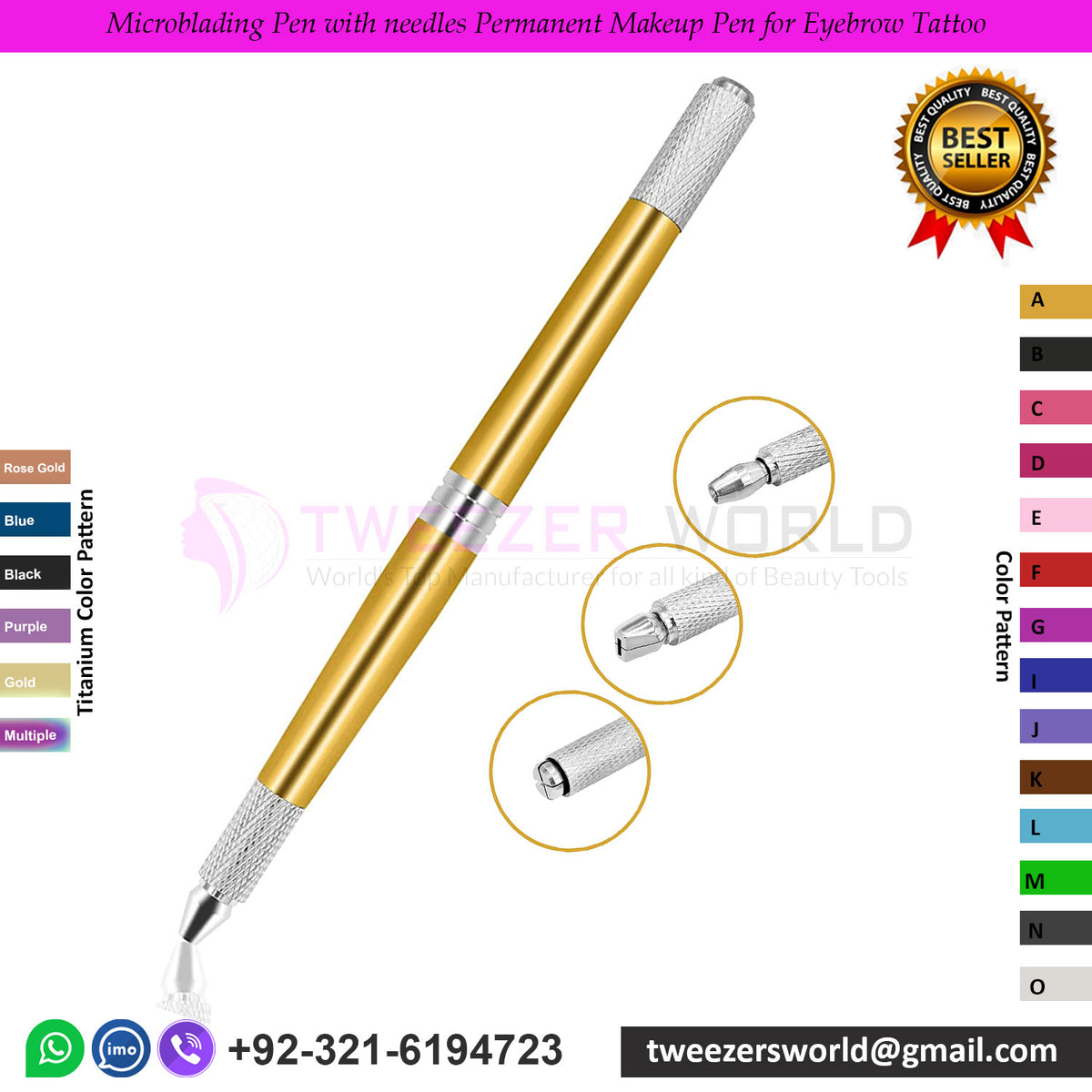 Microblading Pen with needles Permanent Makeup Pen for Eyebrow Tattoo