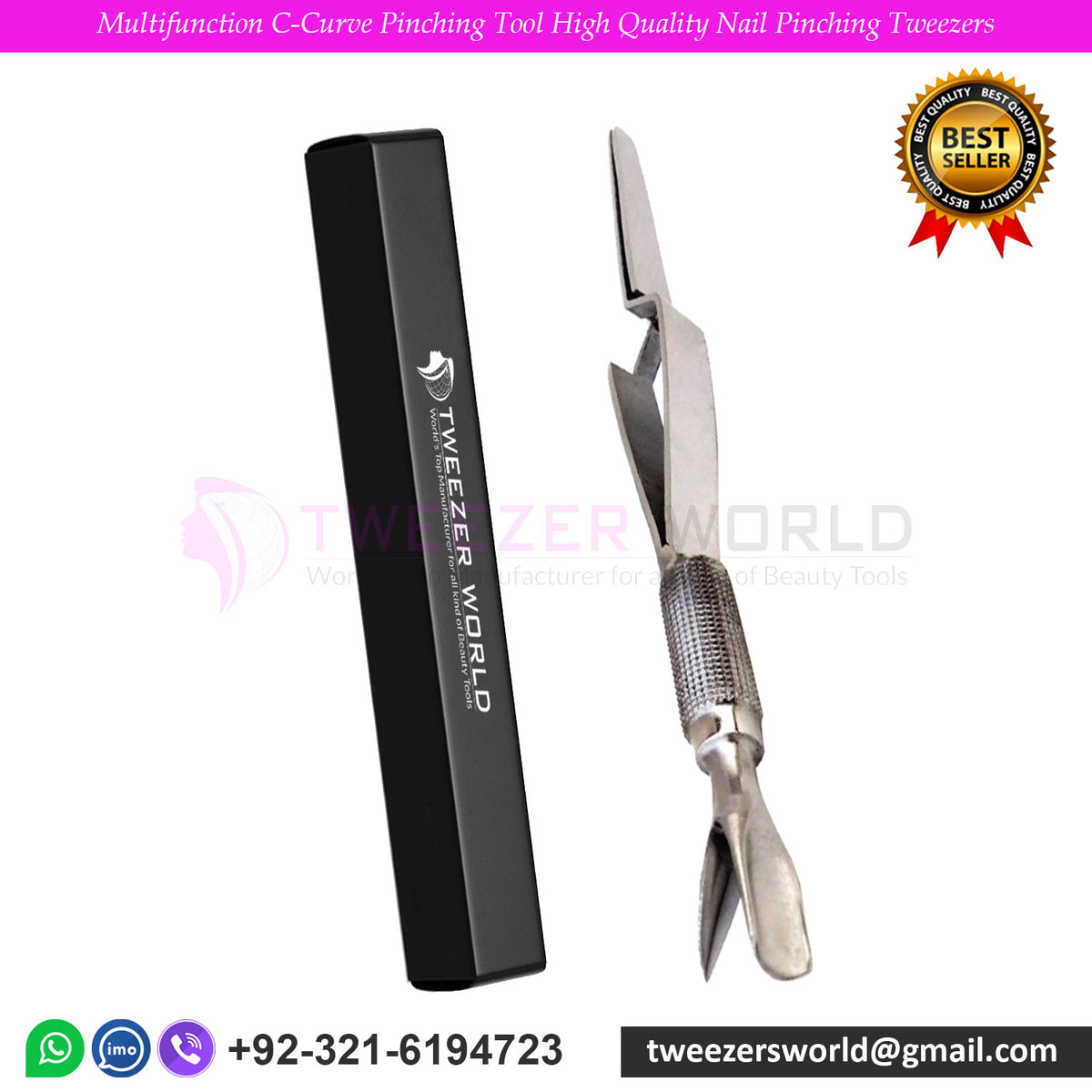 Multifunction C-Curve Pinching Tool High Quality Nail Pinching Tweezers