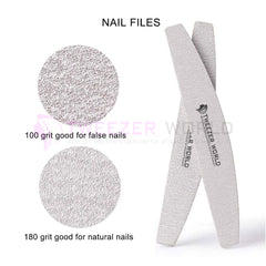 10 Pcs Rough Nail File 100/180 Grit, Heavy Duty Nail Files for Nails