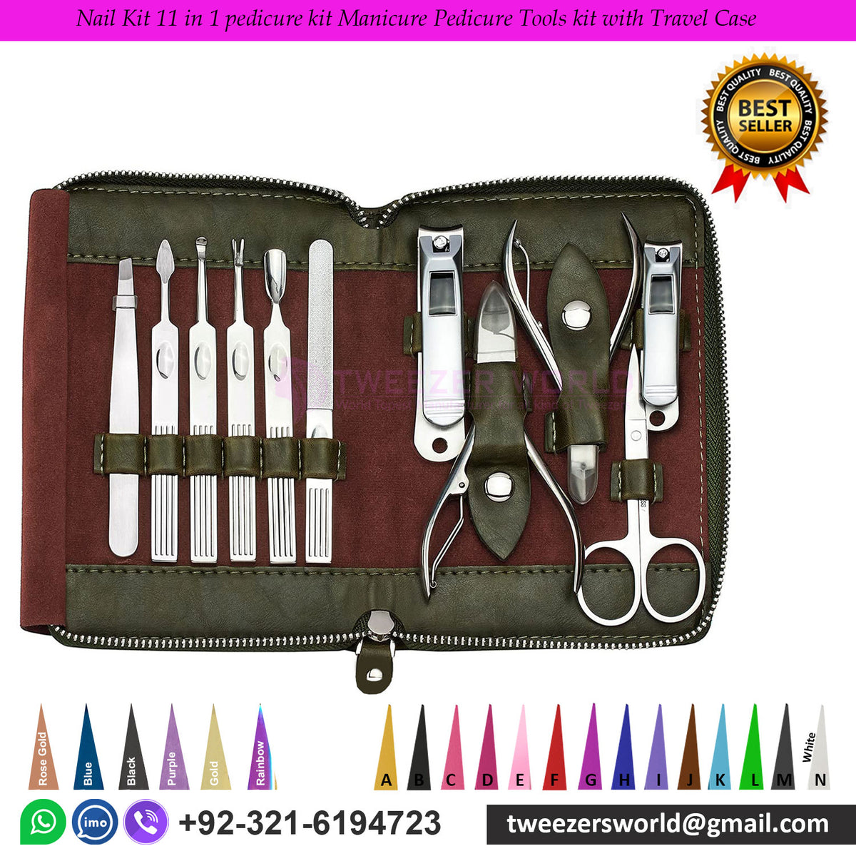 Nail Kit 11 in 1 pedicure kit Manicure Pedicure Tools kit with Travel Case