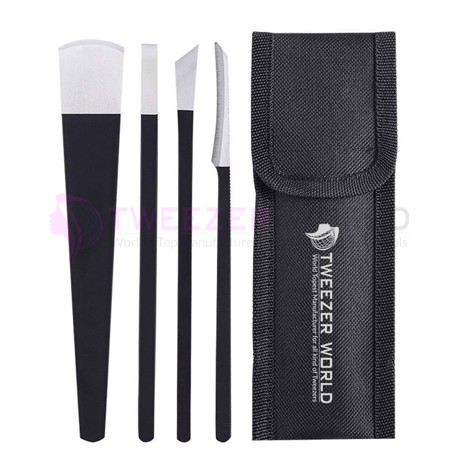 Pedicure Nail Knife Set 4Pcs Professional Knife Tools with Storage Bag