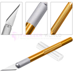 Brand Quality 4 Pcs Nail Knife with 40 Pieces Stainless Steel Blades Kit