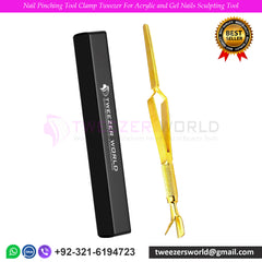 Nail Pinching Tool Clamp Tweezer For Acrylic and Gel Nails Sculpting Tool