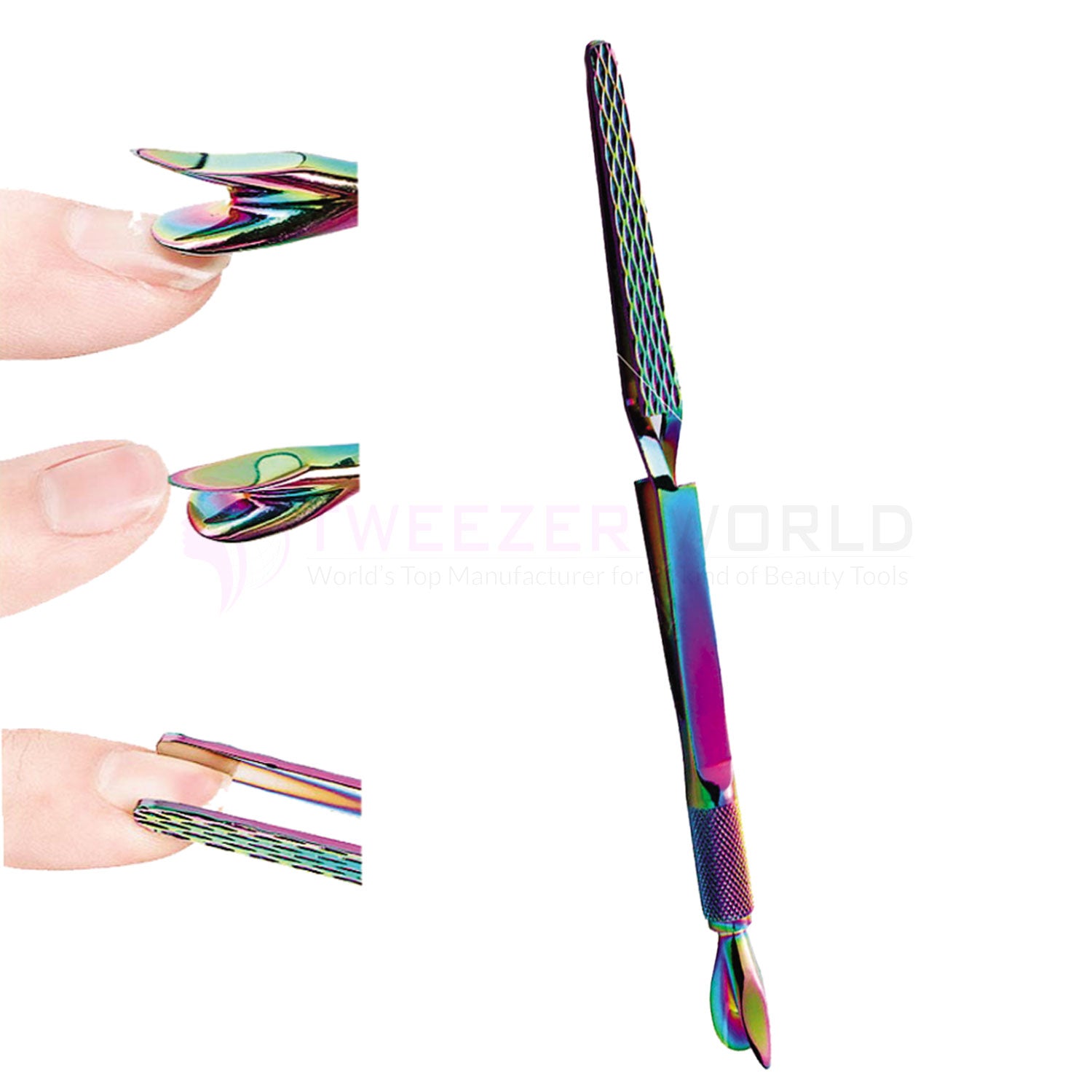 Colorful Stainless Steel Nail Art Pincher False Best Nail Shaping Tweezers