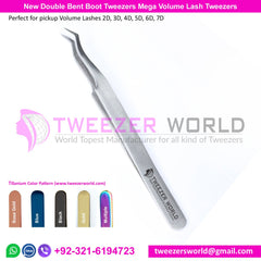 New Double Bent Boot Tweezers Mega Volume Lash Tweezers