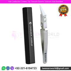 Non Conductive Ceramic Tip Tweezers Reverse Tweezers Heat Resistant