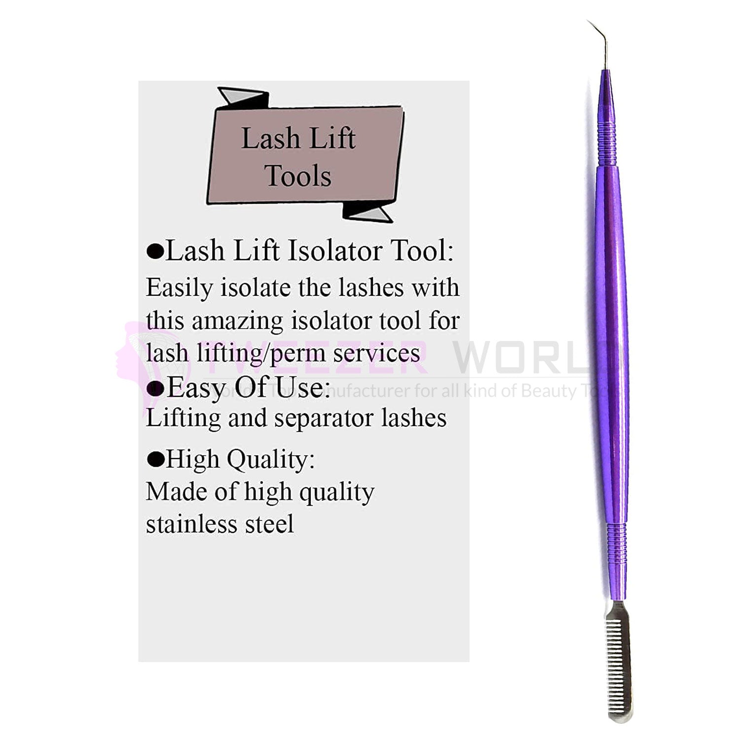 Top Rated Purple Coated Eyelash Volume Lash Lifting Perm Separator Tool