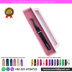 Titanium Black Plasma Coated Eyelash Extension Tweezer