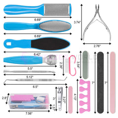 Pedicure Kit 20 in 1 Best Pedicure Tools Set Foot Files Callus Remover