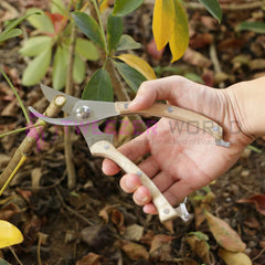 Wood Handle Garden Shear, Plant Pruning Scissors Garden Cutter Shears