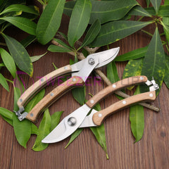 Wood Handle Garden Shear, Plant Pruning Scissors Garden Cutter Shears