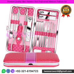 Premium Quality 18pcs Stainless Steel Professional Manicure Pedicure Set