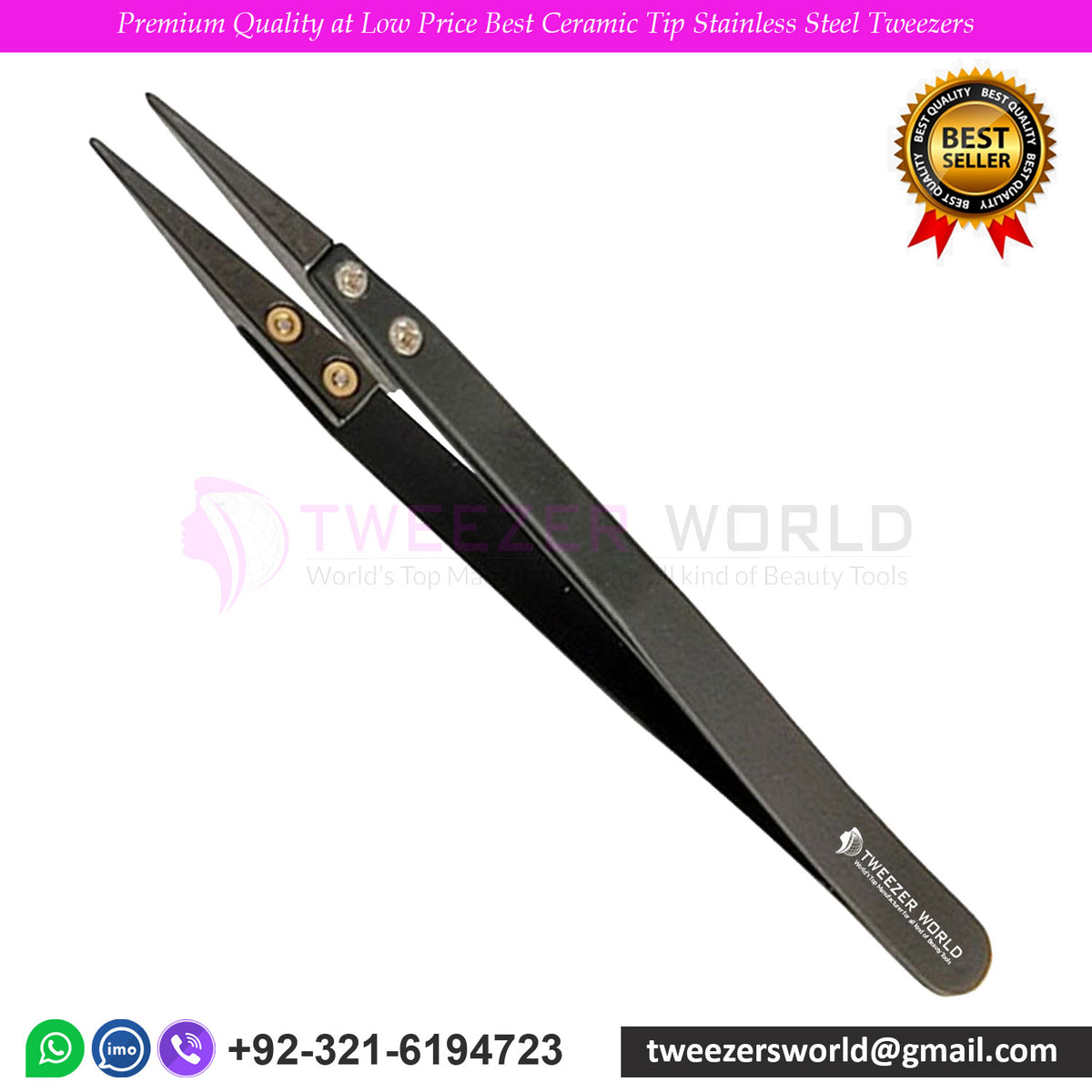 Premium Quality at Low Price Best Ceramic Tip Stainless Steel Tweezers