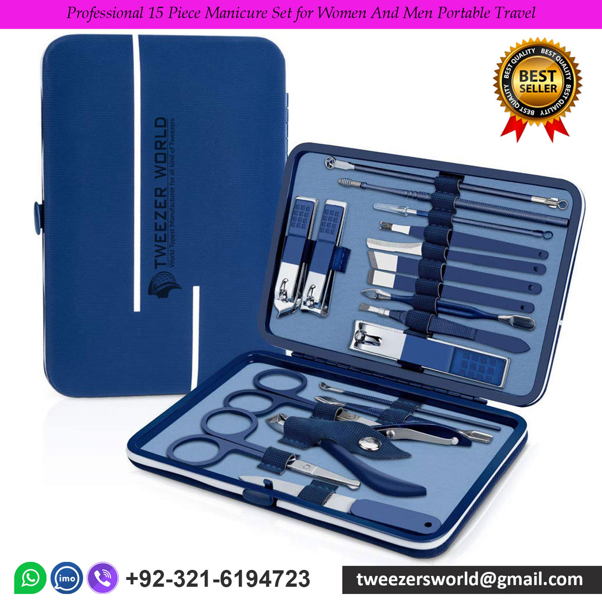 Professional 18 Piece Manicure Set for Women And Men Portable Travel Kit