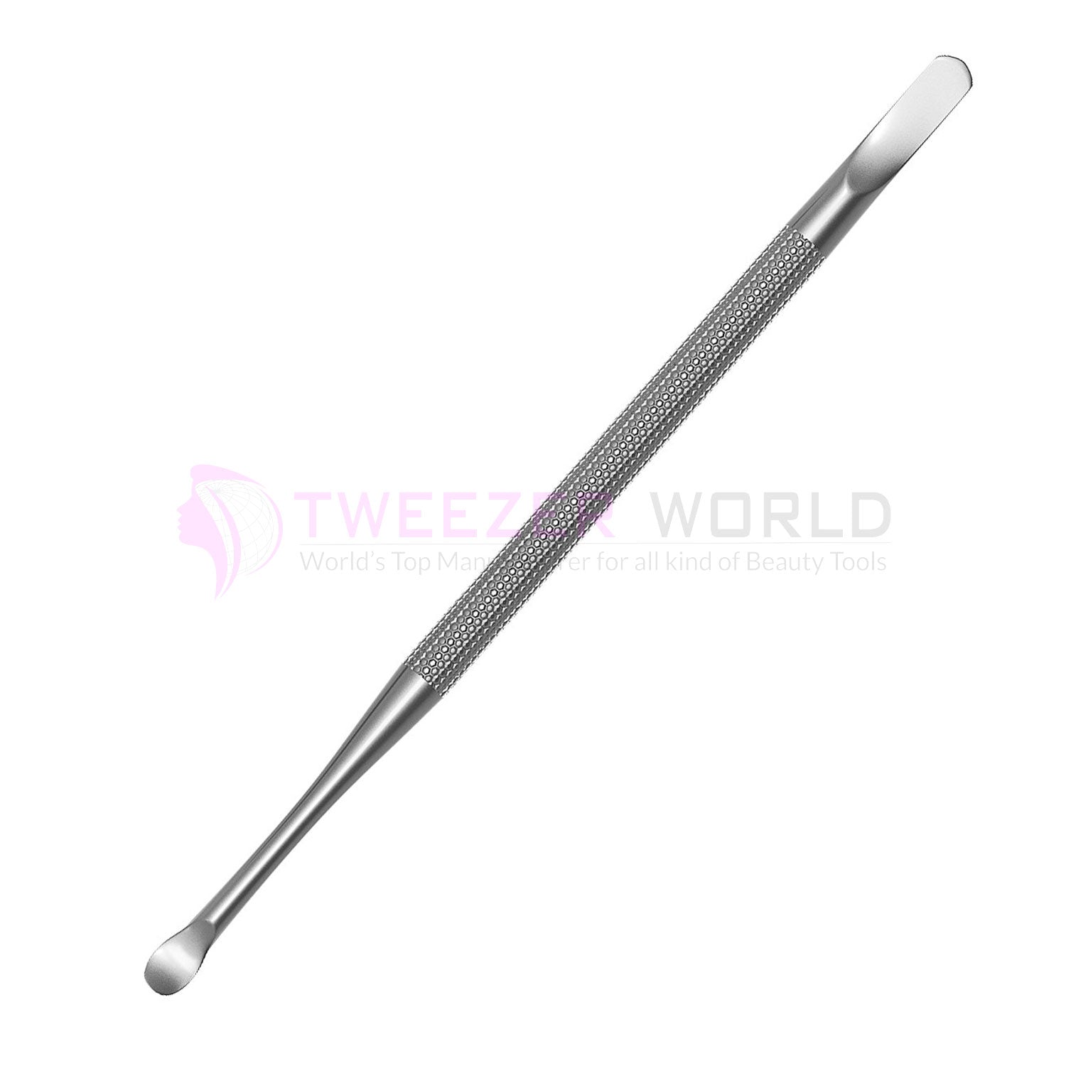 Professional Cuticle Pusher and Spoon Nail Cleaner Dual Sided Pusher