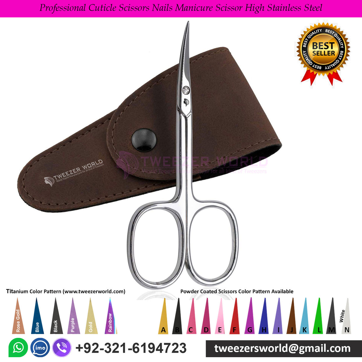 Professional Cuticle Scissors Nails Manicure Scissors High Stainless Steel