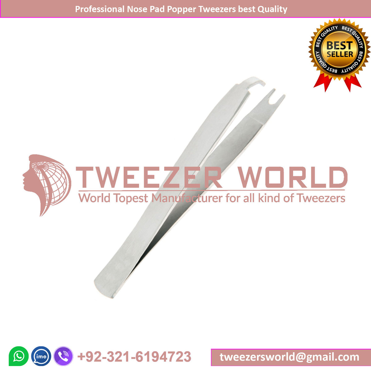 Professional Nose Pad Popper Tweezers best Quality