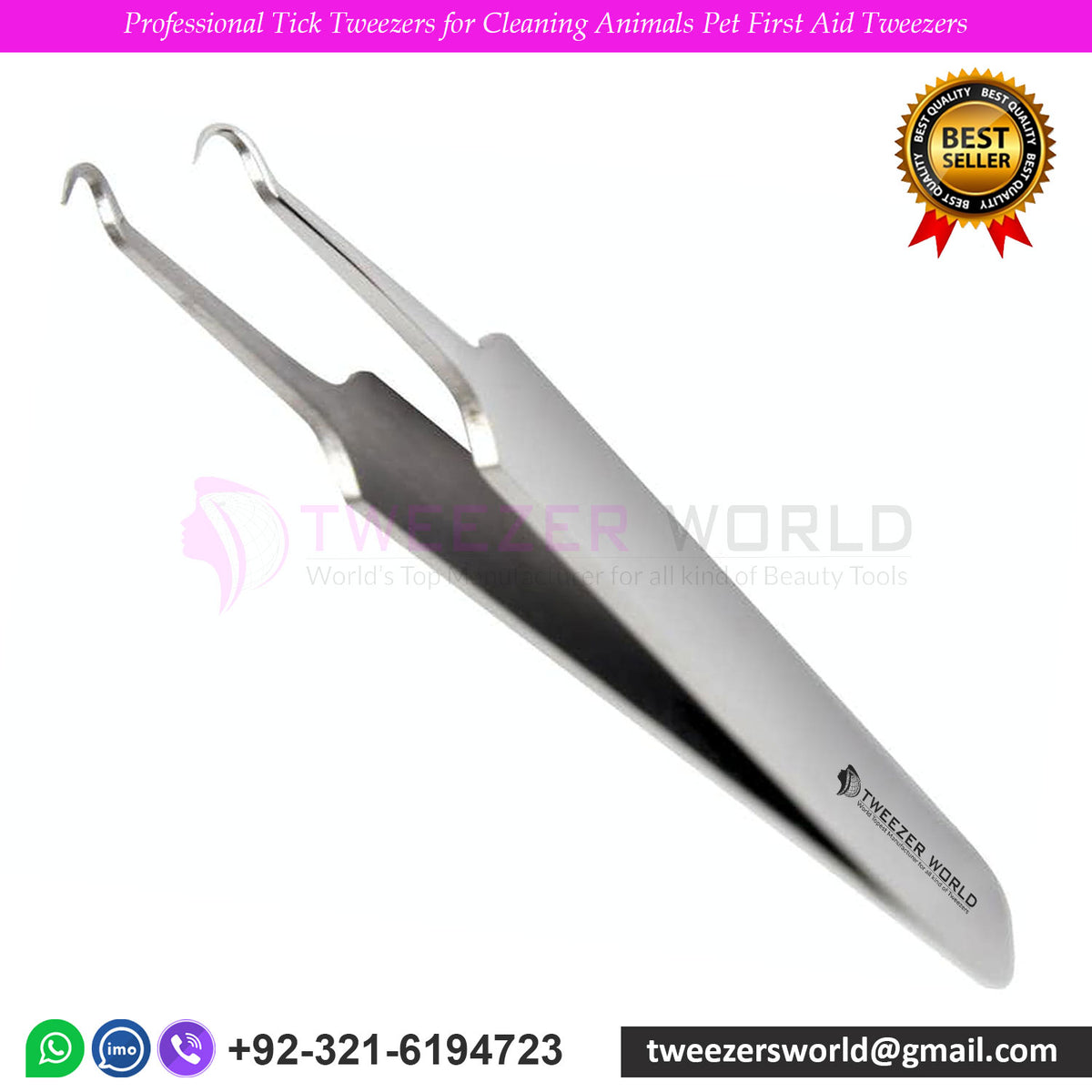 Professional Tick Tweezers for Cleaning Animals Pet First Aid Tweezers