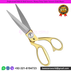 Professional Wild &amp; Bold Scissors, Heavy Duty Tailor Scissors Gold Shears