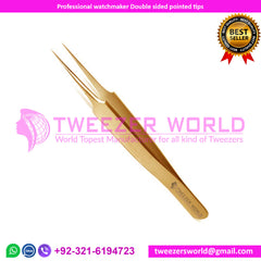 Professional watchmaker Double sided pointed tips tweezers