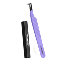 Lash Tweezers Fiber Tip L-Shape Point – Professional Volume Lash Extension Tweezers