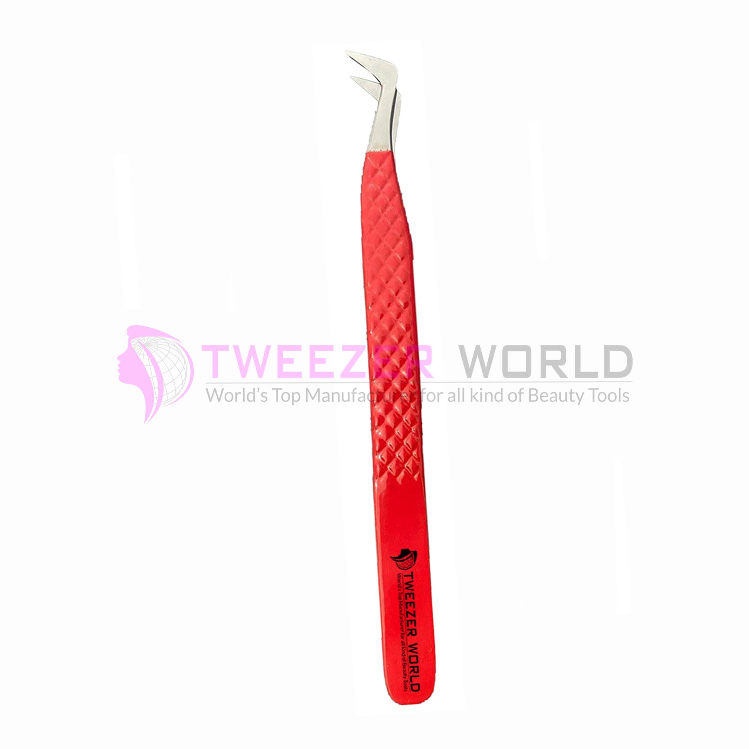 Red Beauty Diamond Grip Premium Quality Volume Eyelash Tweezers