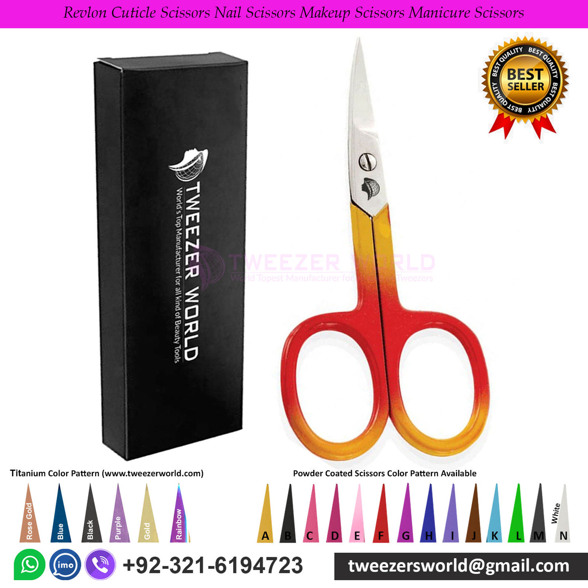 Revlon Cuticle Scissors Nail Scissors Makeup Scissors Manicure Scissors