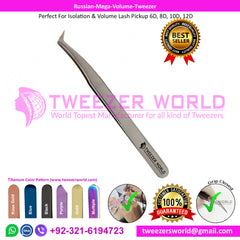 Russian Mega Volume Tweezers for Eyelash Extension