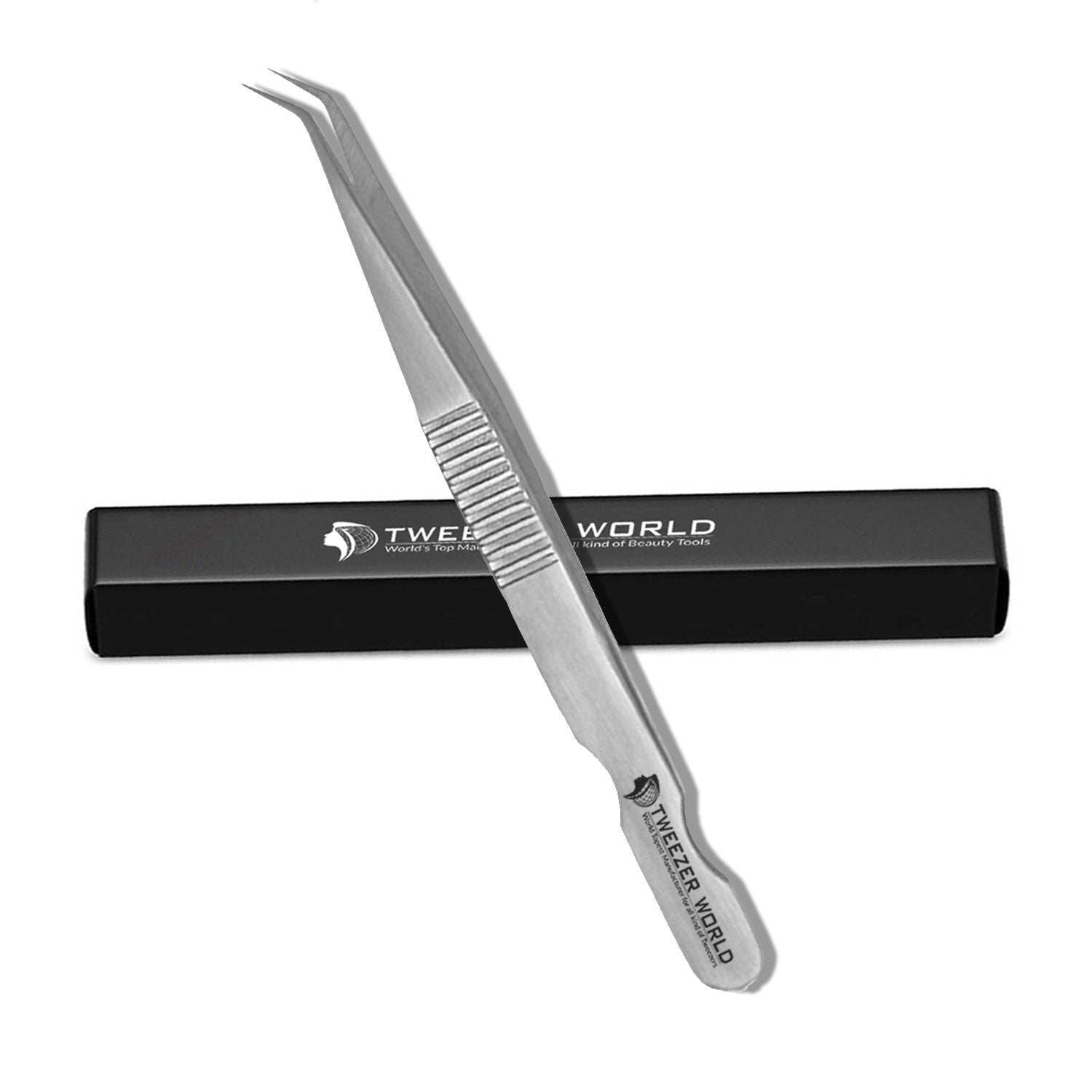 Best S-Shape Serrated Handle Volume Tweezers Eyelash Tweezers