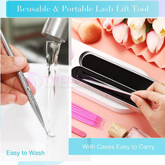 2pcs Silver Eyelash Lift Tool Lash Eyelash Perm Applicator Set