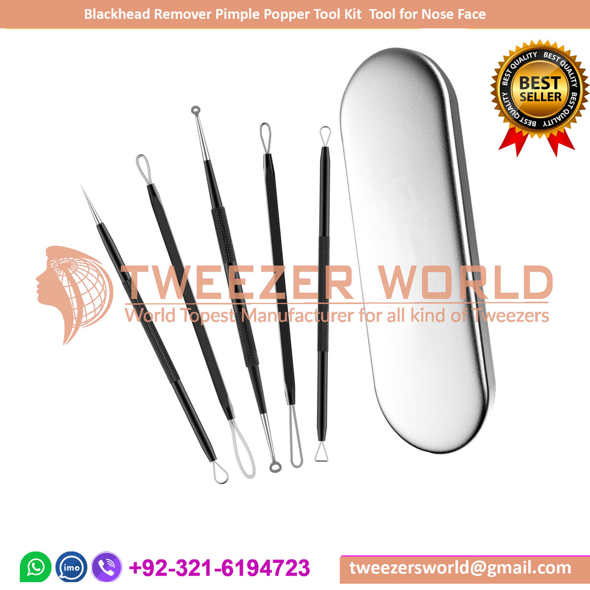 Blackhead Remover Pimple Popper Tool Kit  Tool for Nose Face