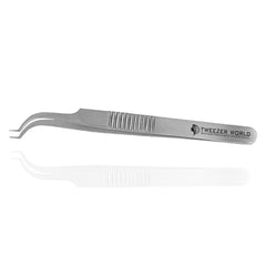 Wholesale Price Serrated Handle Eyelash Extension Volume Tweezers