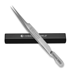 S-Shape Serrated Handle Volume Tweezers Eyelash Beauty Tweezers