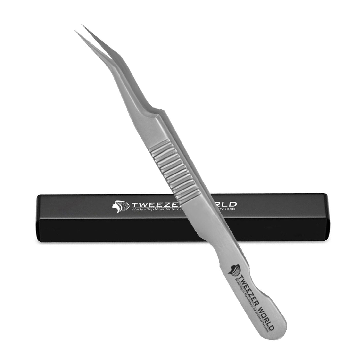 Professional Quality Eyelash Extension Volume Serrate Handle Tweezers